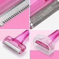 thumbnail image 5 of Lsupdaol 12 Pcs Disposable Bikini Razors for Women Bikini Line Trimmer Shaver Small T Type Razor Durable Travel Accessories Pubic Hair Removal Beauty for Body Cosmetic Tool(Light Pink, Yellow, Blue), 5 of 6