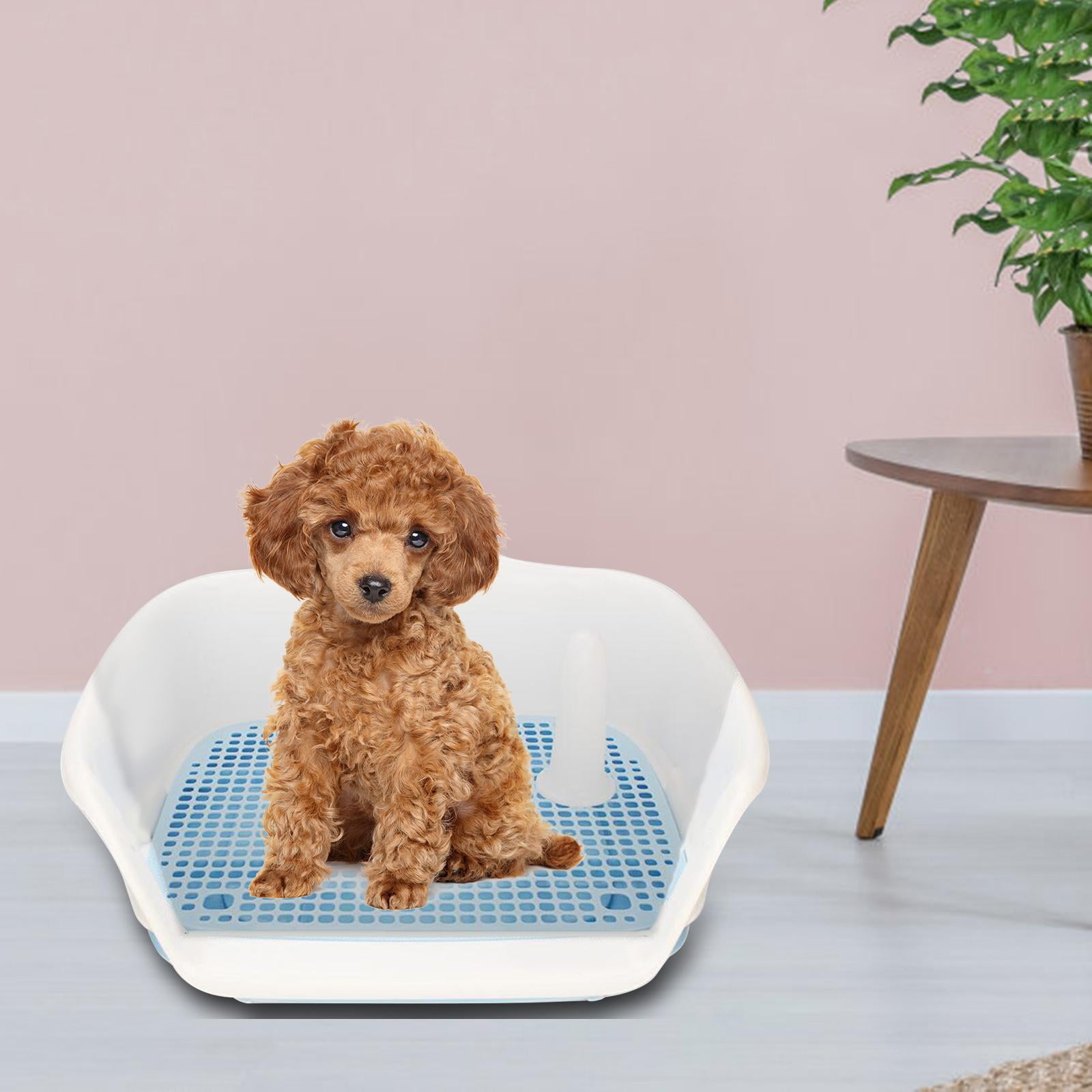 Dog Potty Tray Easy to Clean up Litter Pan with High Sides Keep Paws and Floors blue