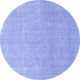 thumbnail image 1 of Ahgly Company Indoor Round Solid Blue Modern Area Rugs, 3' Round, 1 of 4