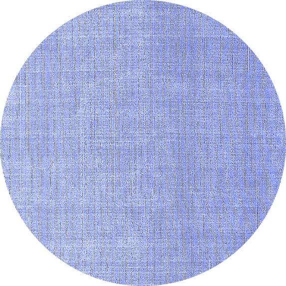 Ahgly Company Indoor Round Solid Blue Modern Area Rugs, 3' Round