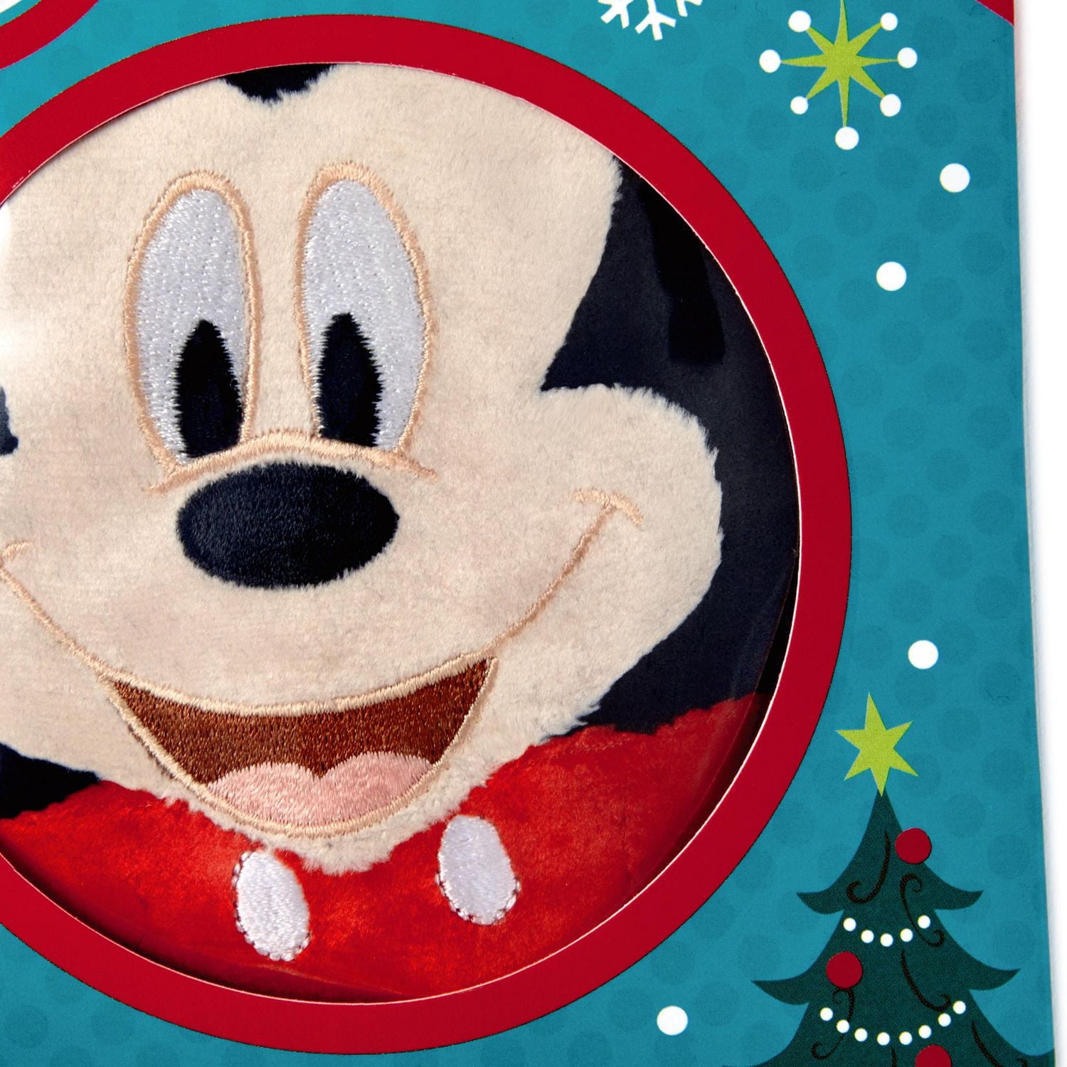 Hallmark Disney Mickey Mouse Christmas Card for Kid with Plush Toy (Mickey Mouse Fluffball)