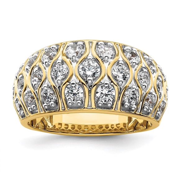 Auriga Fine Jewelry 14K Yellow Gold Lab Grown Diamond Ring for Women Size 7 (Carat: 1.16cttw, Clarity: SI2, Color: GH)