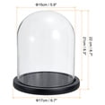thumbnail image 2 of Uxcell 8.3"x5.9" Clear Cloche Glass Dome Glass Bell Jar Display Case Tabletop Centerpiece with Base, 2 of 6