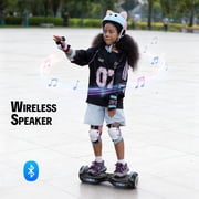 MOSTA Bluetooth Hoverboard with LED Headlight, 2-Wheel Self-Balancing Electric Scooter 6.5 inch Black