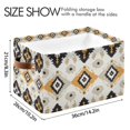 thumbnail image 4 of Yayeee Canvas Storage Basket with Handles for Shelves Fabric Bins Closet Organizer, White and Black, 4 of 8