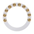 thumbnail image 1 of Anillos para platillos de batería, 10 campanas de una sola fila, bombo montable, platillo pandereta oro, 1 of 9