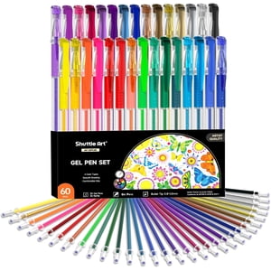 Shuttle Art Gel Pens, 60 Colors with Refills