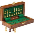 thumbnail image 3 of Ajuny Wood Magnetic Chess Set with Folding Game Board with Storage, 3 of 5