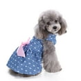 thumbnail image 5 of YUEHAO Dog Skirts for Small Dogs Girl Cute Pet Print Bow Skirt Breathable Summer Sleeveless Shirt Comfortable Dog Shirt Breathable Dog Pet Dog Clothes (Blue, XS), 5 of 9