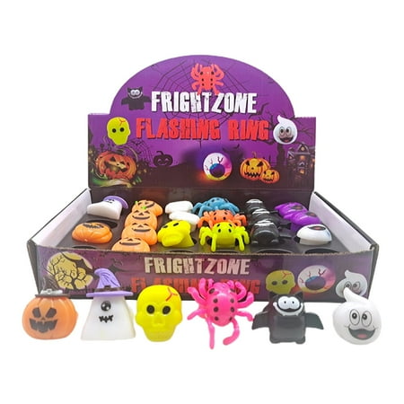 

Glowing Ring Jelly Ring Bulk for Kiddie Universal Flashing Ring Party Props Costume Fidget Toy Festival Bag Filler 24Pcs