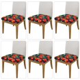 thumbnail image 2 of Honeii Tomatoes Print Square Cushion Cover with Elastic Band & Ties,Sofa Cushion Covers,Furniture Protector for Living Room,Washable Sofa Seat Slipcover-Six Piece, 2 of 7