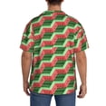 thumbnail image 3 of Sikiie Geometric Watermelon Men's Wrinkle Free Untucked Cuban Shirt Business Casual Button Down Shirts Short Sleeve Shirt4X-Large, 3 of 5
