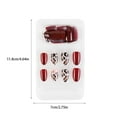 thumbnail image 4 of kurtrusly False Nail Removable Wearable Simple to Apply Smooth Surface Various Shapes Fake Fingernail Strong Viscosity Charming Paster 26, 4 of 7