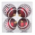 thumbnail image 1 of Vickerman M150105 4 in. Burgundy Matte Shatterproof Ball Ornament with White Glitter  4 per Box, 1 of 1