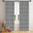 thumbnail image 5 of Blackout Kids Curtains,Black White Diamond Checkered Pattern Childrens Insulated Curtains Set Of 2,Bedroom Essentials,Toddler Room Decor 42"x84", 5 of 5