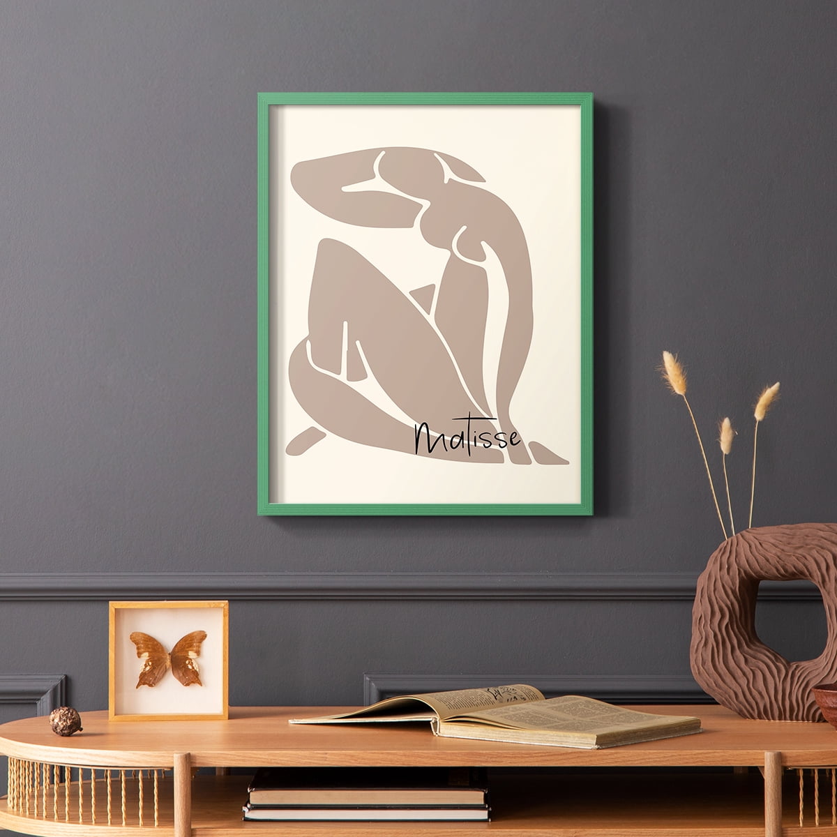 Matisse CCCVIII in Green Solid Wood 8 x 10 Framed Print