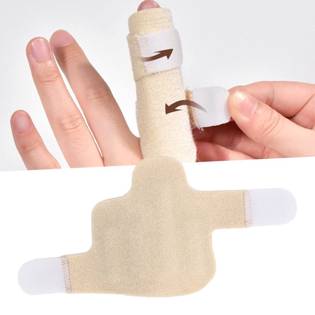 Manchon de Pouce en Aluminium Attelle de Doigt Attelle de Pouce Crochets Manchon Stabilisateur de Doigt Ajustable Manchon de Soutien pour Doigt Attelle de Pouce