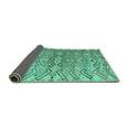thumbnail image 2 of Ahgly Company Indoor Square Abstract Turquoise Blue Modern Area Rugs, 5' Square, 2 of 4