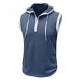 thumbnail image 3 of uikmnh Cute Tank Tops Mens Gym Vest Vest Training Sleeveless Vest Heavy Summer Sport Fitness Hooded Vest for Men Size:3XL, 3 of 7