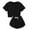 57Black175, variant on WERYOUNG Children Kid Boys Girls Summer Outfits Short Sleeve Crewneck Solid Color T Shirt Top And Shorts Casual Two Piece Sets Versatile Clothing Sets 3-4 Years