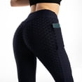 thumbnail image 1 of Pantalones de yoga con bolsillos a la moda para mujer, mallas absorbentes del sudor, ajustadas, con realce de cadera y alta elasticidad para mujer, 1 of 6