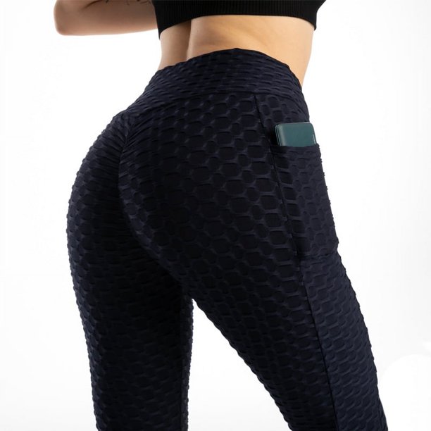 Pantalones de yoga con bolsillos a la moda para mujer, mallas absorbentes del sudor, ajustadas, con realce de cadera y alta elasticidad para mujer