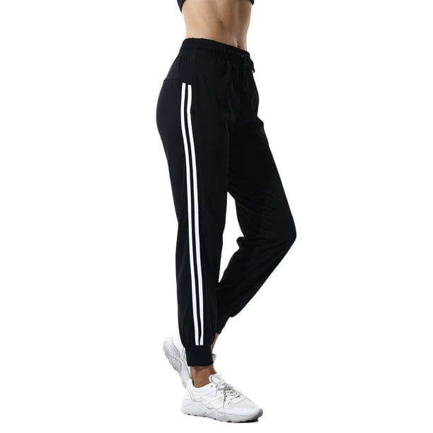 Cross1946 - CROSS1946 Activewear Casual Track Pants Striped Close Bottom Elastic Slim Fit Gym