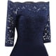 thumbnail image 5 of Vestido de fiesta de encaje de manga corta sin tirantes de moda para mujer, 5 of 5