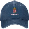 thumbnail image 1 of National Emblem Hungary Hungarian Ponytail Hats Washed Denim Baseball Cap Adjustable Caps, 1 of 8