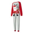 thumbnail image 5 of TSEXIEFOOFU Christmas Family Matching Pajamas Set, Santa Claus Print Long Sleeve T-shirt with Pants, 5 of 10