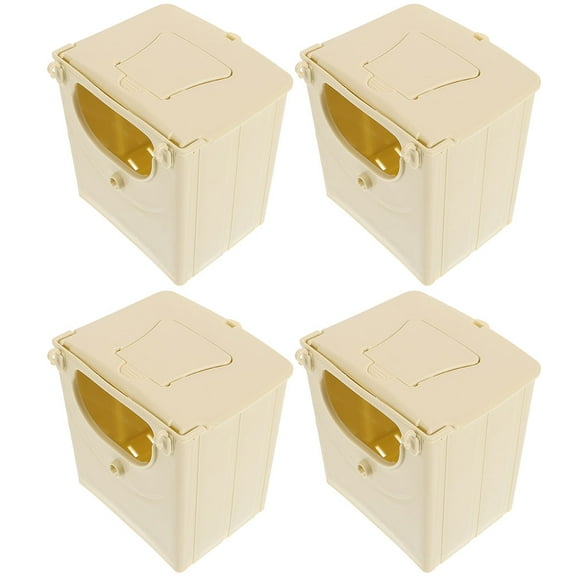 SWETRACE 4Pcs Abs Plastic Nesting Box Suitable for Outdoor Aviaries and Bird Cages 5.1x5.1x3.9in