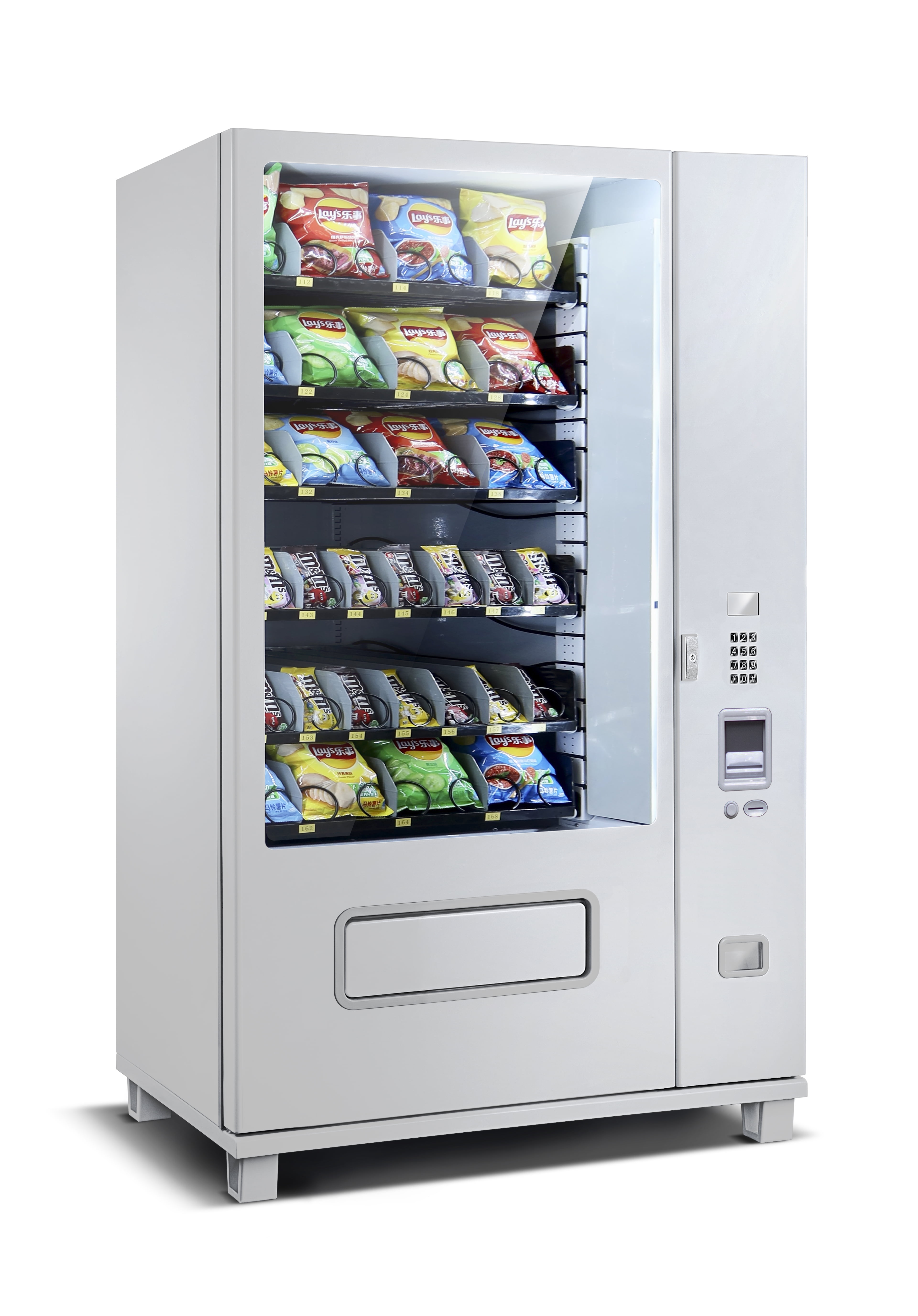 EPEX F632 Large Snack Vending Machine with LED Glass Front- White