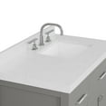 thumbnail image 6 of Caroline Parkway 57" Single Bath Vanity in Gray with White Quartz Top and Square Sink, 6 of 6