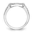 thumbnail image 2 of 14K White Gold Ring Band Wedding Diamond Round Contour , Size 8, 2 of 7