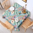 thumbnail image 2 of Green Pioneer Flower and Leaf Square Tablecloth,Waterproof Square Table Cover,Wipeable Spillproof Washable Table Cover for Home Kitchen Party Decor 42"X42"(107x107cm), 2 of 6