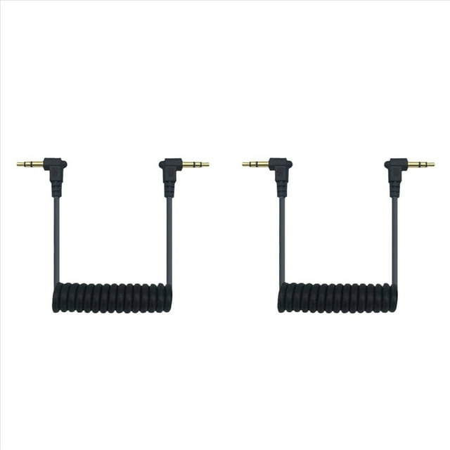 2X Cable de Resorte de 3,5 mm para Cámara, Teléfono Inteligente A Micrófono Inalámbrico para Mic para Cámara