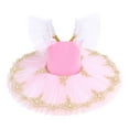 thumbnail image 4 of IBTOM CASTLE Kid Girls Camisole Tutu Skirted Leotard Ballet Dance Dress Princess Ballerina Dancewear 5-6 Years Pink, 4 of 10