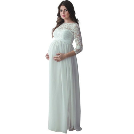 maternity dress burgundy maxi pregnant gown shoot sleeve lace