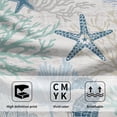 thumbnail image 3 of Blue Coral Hand Towels Set of 2 Sea Horse Decorative Bathroom Towels Ultra Soft Absorbent Towels for Yoga Gym Spa Kitchen 28x14 Inch, 3 of 8