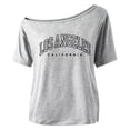 thumbnail image 5 of Girl's Off The Shoulder Shirt Top Los Angeles Graphic T-Shirt Short Sleeve T shirts Tee, 5 of 5