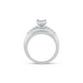 thumbnail image 4 of Sterling Silver Round Diamond Cluster Bridal Wedding Engagement Ring 3/8 Cttw, 4 of 4