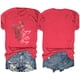 thumbnail image 4 of Camisetas de Verano de Mujer Pequeña Flor Impresa Cuello Redondo Manga Corta Superior, Verano Superior de las Mujeres, 4 of 8