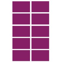 Royal Green Rectangle Stickers 2x1.2 inch Rectangular Labels in Purple 50mmx31mm -50 Pack