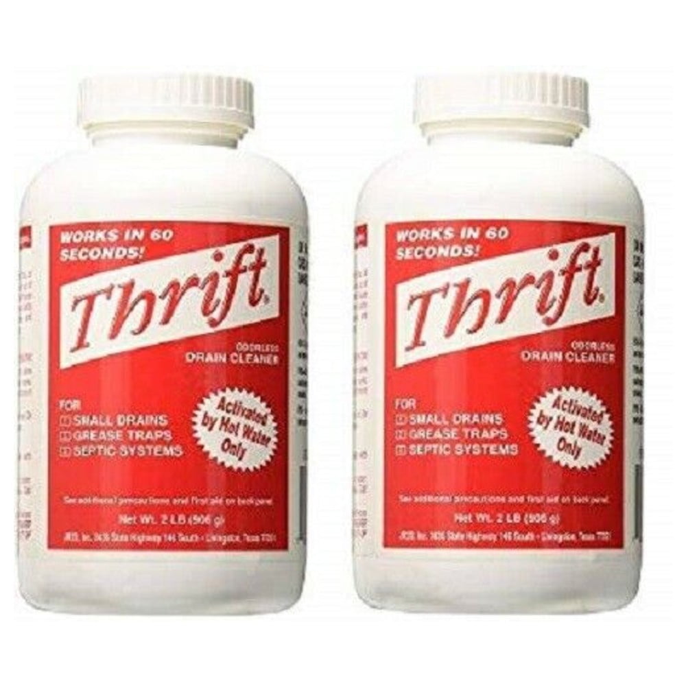 Thrift T200 Alkaline Based Granular Drain Cleaner 2 lb (2Pack
