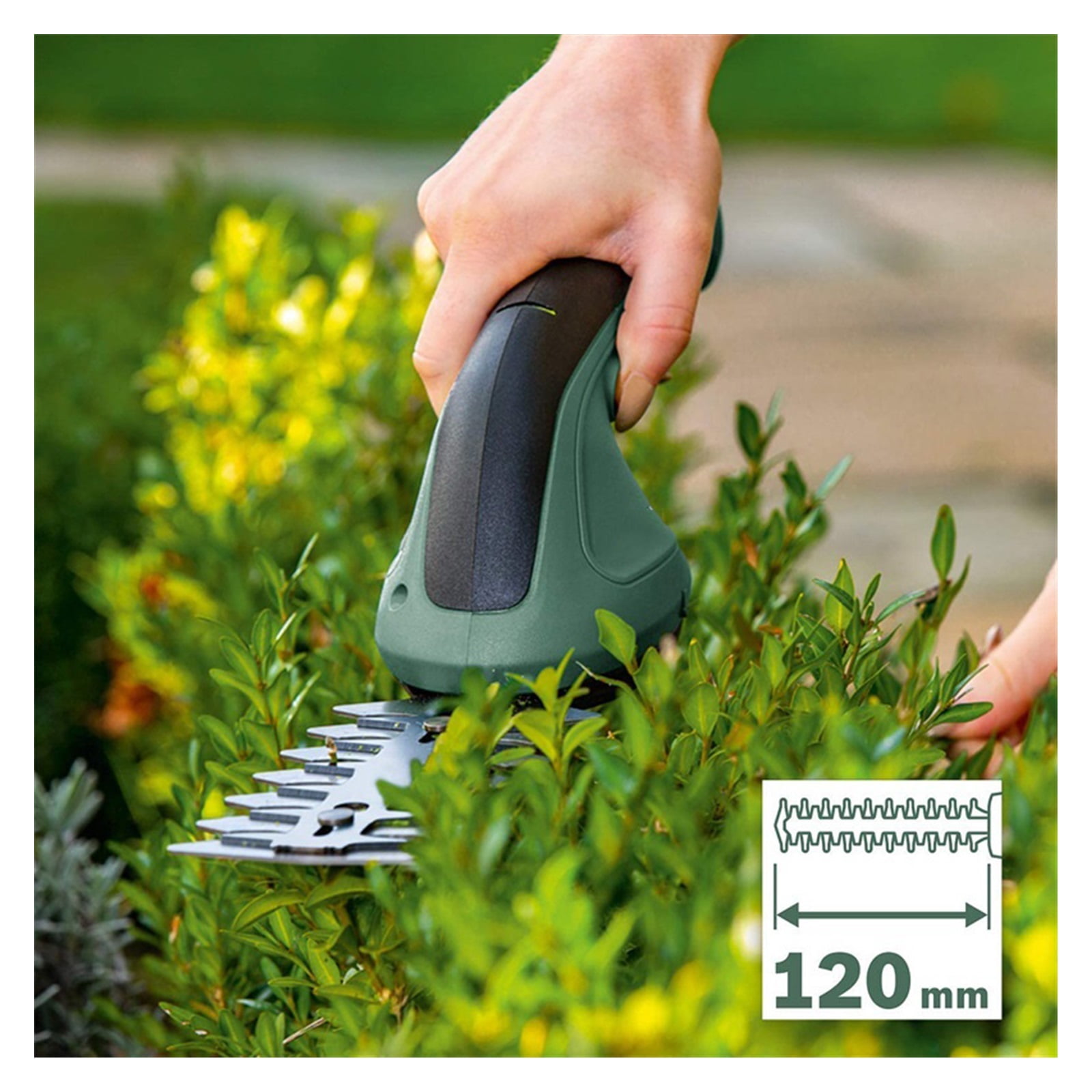 Cordless Garden Shears USB Rechargeable 3.6V Lithium-ion Electric Hedge Trimmer Tools With Shrub And Grass Blade ,2 IN 1 Trimmer & Edger