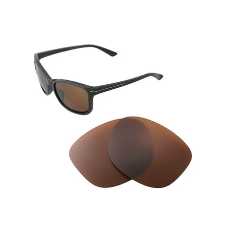 Walleva Brown Polarized Replacement Lenses for Oakley Drop In Sunglasses
