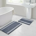 thumbnail image 5 of VCNY Home Hotel Navy/White Striped Polyester Bath Rug Set, 2-Piece, 5 of 5
