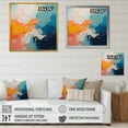 thumbnail image 4 of Designart "Paint Abstract Expression in Blue and Orange IV" Abstract Framed Wall Art - Blue Abstract Painting Entryway Framed Wall Art, 4 of 6