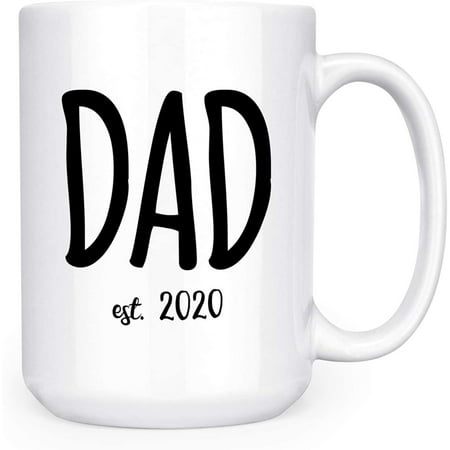 

Dad est. 2020 Established 2020 New Parent Gift Mug 15oz Deluxe Double-Sided Coffee Tea Mug (Dad)