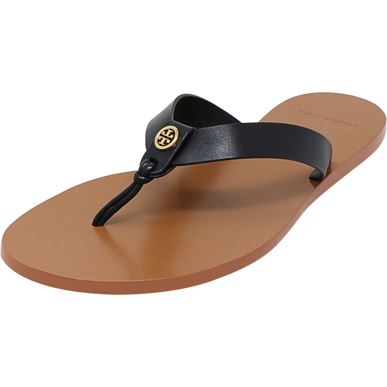 Tory Burch - Tory Burch Women's Manon Thong Calf Leather Perfect Black Sandal - 6M - Walmart.com 